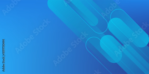 Abstract blue background with diagonal lines. Dynamic shapes composition. Vector illustration