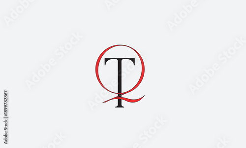 QT, TQ, Q, T Abstract Letters Logo Monogram