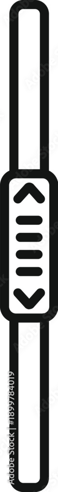 Fototapeta premium Outline icon representing a vertical scroll bar for user interface elements