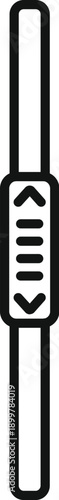 Outline icon representing a vertical scroll bar for user interface elements