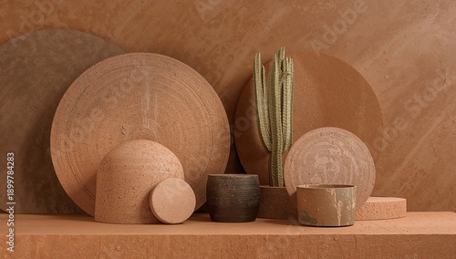 Dinner Setting With Candles and Glasses in a Dimly Lit Room at Night