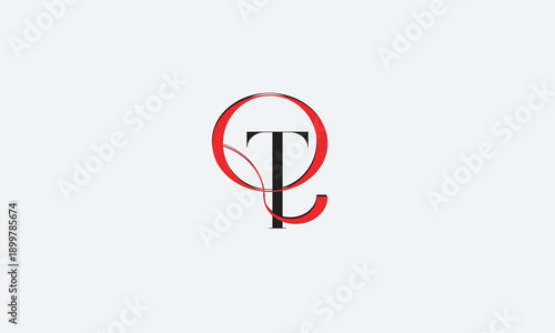 QT, TQ, Q, T Abstract Letters Logo Monogram