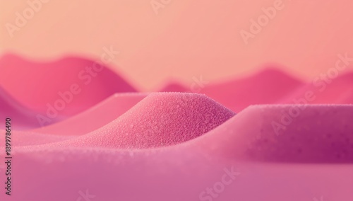 Pink Sand Dunes Under Soft Light Create a Unique Landscape Scene at Sunset