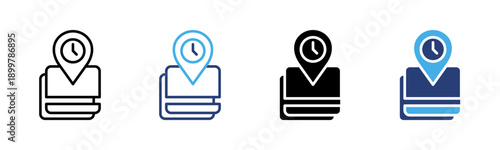 History icon set multiple style collection