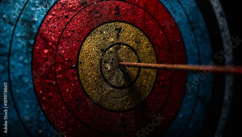 Target With Arrows on a Shooting Range During Practice at Sunset
