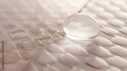 Close Up Water Droplet on White Bubble Wrap Packaging Material for Shipping and Protection