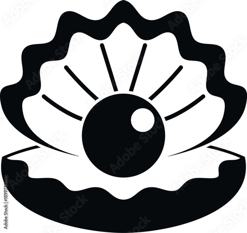 Opening oyster shell displaying a glowing pearl, a symbol of treasure and value