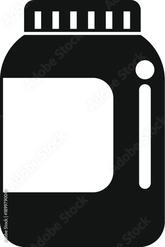 Protein powder supplement container providing sports nutrition for health and bodybuilding