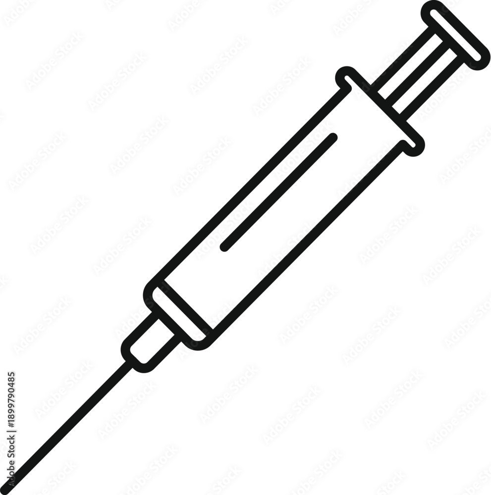 Fototapeta premium Syringe with needle representing vaccination, medicine, and health treatment