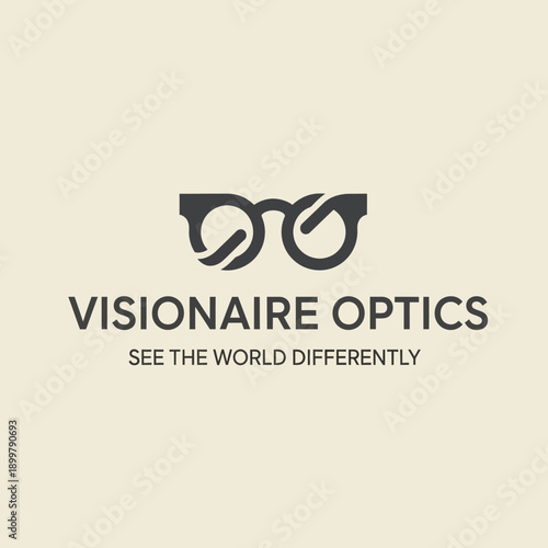 Visionaire Optics Eyewear Logo Design.
