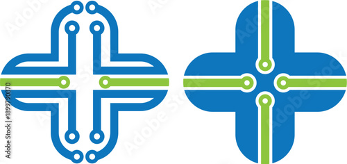 Medical Cross Symbol Logo for Healthcare and Hospital Branding