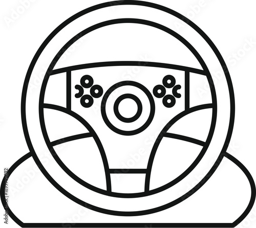 Gaming steering wheel simulator for video game racing with control buttons