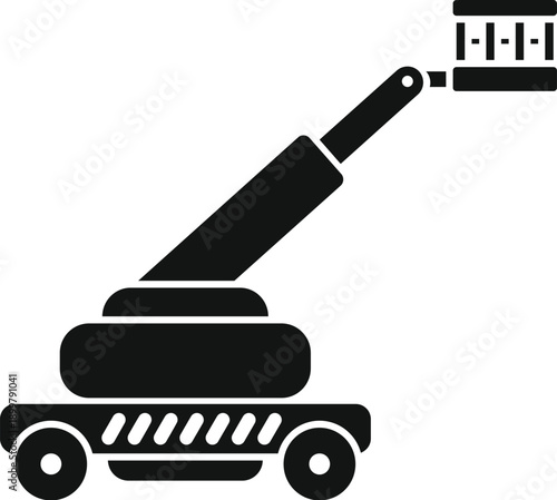 Industrial boom lift machine for working at height and maintenance