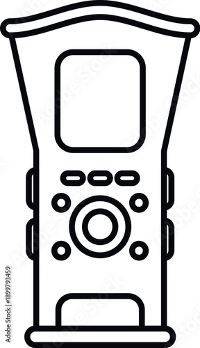 Digital voice recorder icon representing sound capture and audio journalism equipment