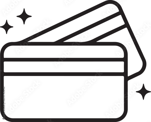 credit and debit card icon, contactless payment symbol
