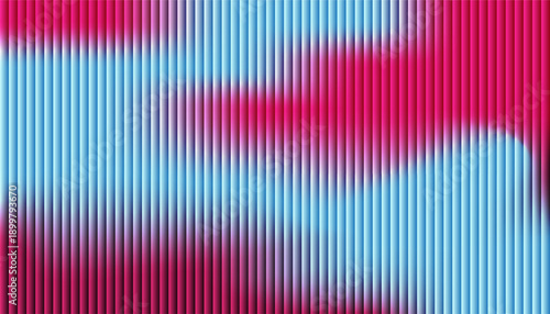 An abstract gradient glass background in pink and light blue with vertical lines and subtle waves. A modern and minimalist texture ideal for website headers, digital wallpapers, presentations, banners