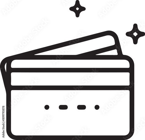 Vector icon of credit or debit card with contactless payment symbol. Different outline styles. Cashless transactions, banking, digital wallets and secure electronic payments for e-commerce 
