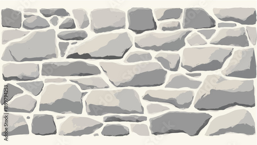 Stone wall background. Stone wall texture. Textured Stone wall pattern. Vector illustration.