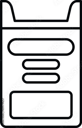 Plastic id badge holder with blank fields for identification details