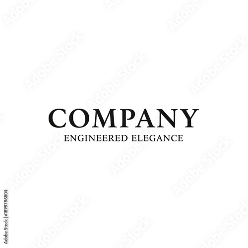 Company Logo Engineered Elegance Typography Design.
