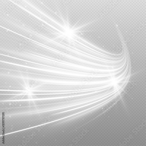 Electric white laser lines ripple through a futuristic grid, producing fast motion trails and glowing sparks.