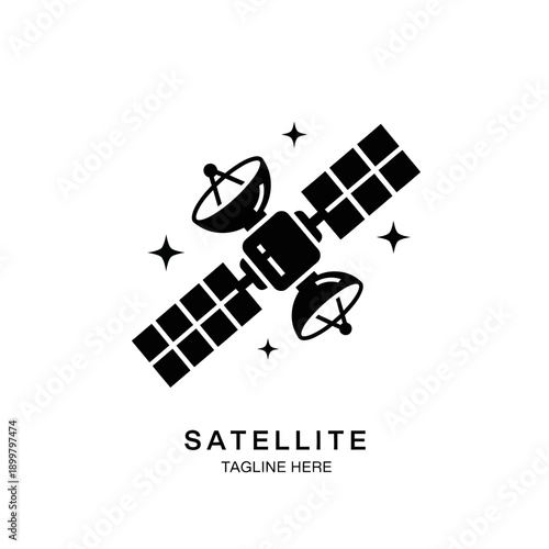 Satellite Icon – Space Communication Orbit Technology Symbol