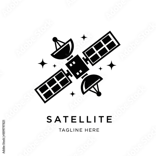 Satellite Icon – Space Communication Orbit Technology Symbol