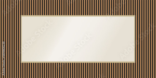 Decorative rail panels and a mirror in the center. Decor and interior.