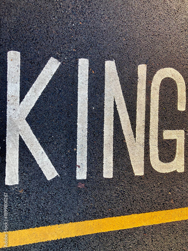 word of KING in the road