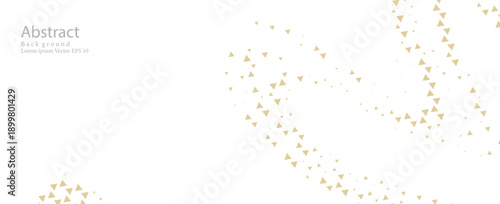 Abstract White and Gold Triangle Pattern Background. Suit for banner, web, brochure, pamflet and presentation