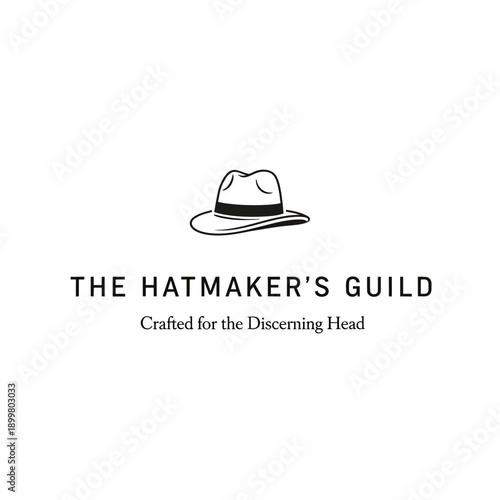 Simple Line Drawing of a Hat.