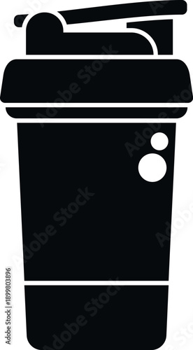 Shaker bottle silhouette representing fitness, nutrition, and workout supplements