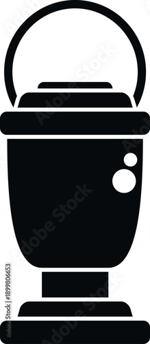 Cremation urn silhouette representing death, memory, and funeral concepts