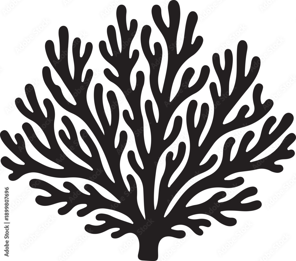 Fototapeta premium Coral Silhouette