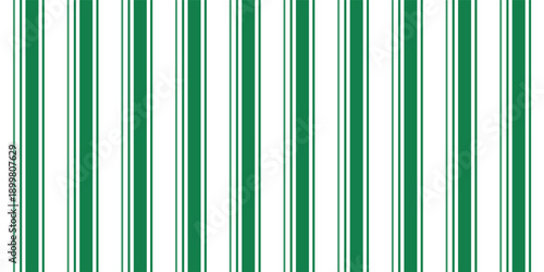 Vintage green candy cane stripes Christmas holiday Vector Pattern. Retro french horizontal ticking stripes green white seamless pattern.vector Eps10