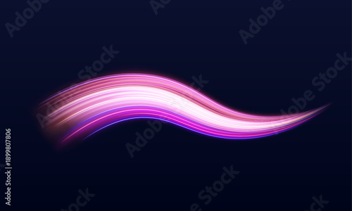 Electric pink and violet streaks collide in mid-air, forming luminous motion trails and high-speed futuristic visuals.