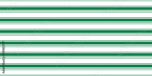 Vintage green candy cane stripes Christmas holiday Vector Pattern. Retro french horizontal ticking stripes green white seamless pattern.vector Eps10