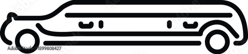 Limousine icon representing luxury transport and premium event service