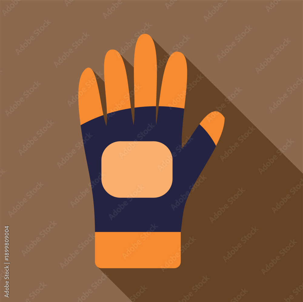 Obraz premium Safety work glove for industrial and personal protection with a long shadow