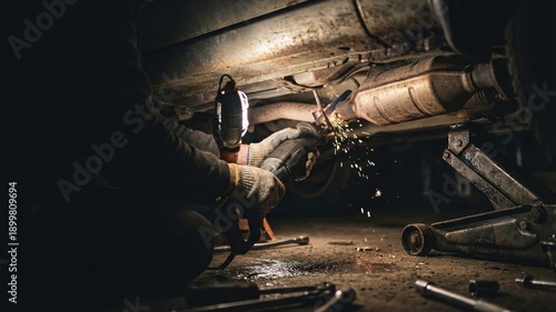 Detailed Procedure for Removing Catalytic Converter from Vehicle Using Reciprocating Saw