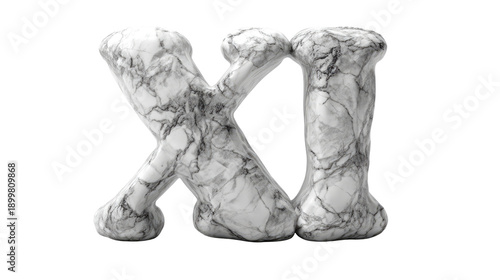 Elegant marble number eleven design, perfect for modern interiors, art projects, and decorative purposes, showcasing a stylish and contemporary aesthetic