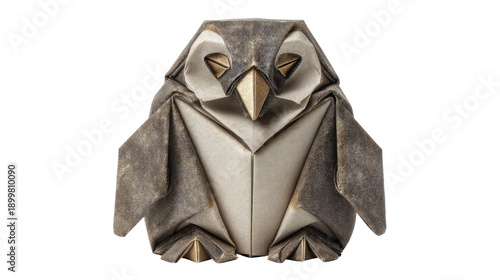 Detailed and Intricate Origami Owl Sculpture with Unique Textures and Colors Perfect for Crafting and Decoration Projects in Nature Themes