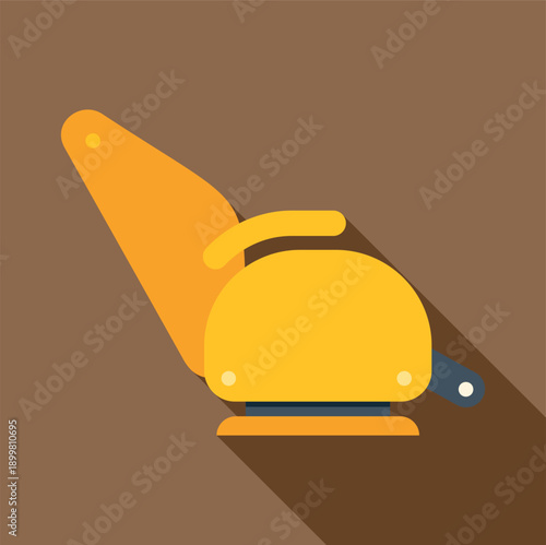 Yellow vacuum cleaner representing housework and modern cleaning appliances