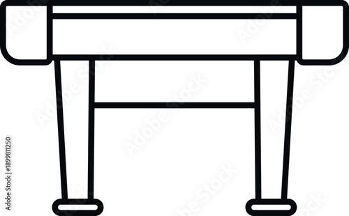 Gymnastics vaulting table or horse outline creating a simple sport icon