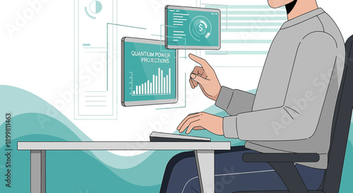 Innovative financial projections and data analysis in the modern workspace environment with