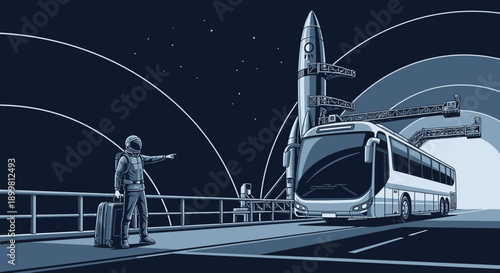 Interstellar transit: A unique blend of space travel and everyday commuting concept