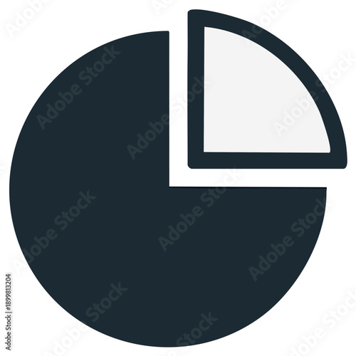 Simple Pie Chart Graphic Illustrating Data Analysis and Statistical Representation