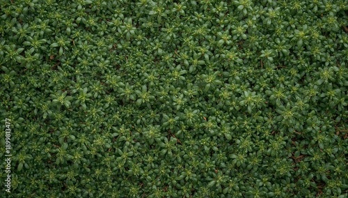 Green Plants Fill the Ground in a Dense Area During Daylight Hours