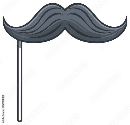 Playful Cartoon Mustache Prop on Stick for Parties and Fun Photo Booths