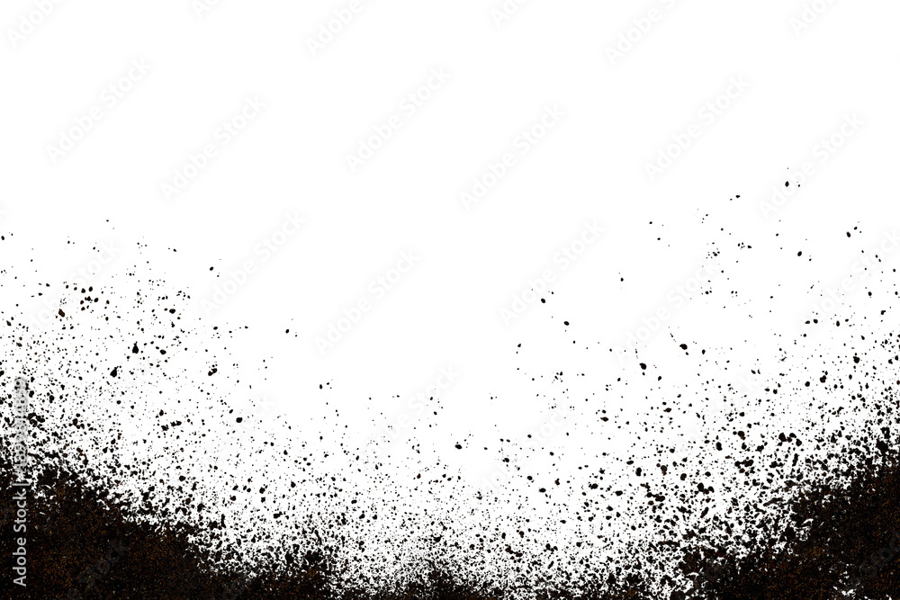 Obraz premium mud splash isolated transparency background.